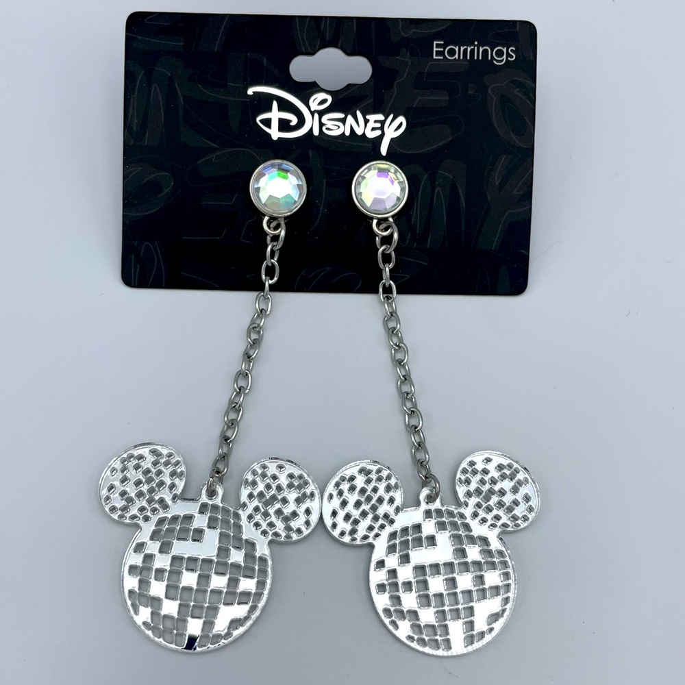 Disco Mickey Dangle Post Earrings NWT